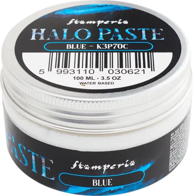 Produktbild von Stamperia Halo Paste 100 ml Kreativeffekt für Bastelprojekte und Dekoration Blue