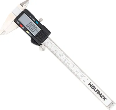 Image de Pied à coulisse numérique en acier inoxydable, 150 mm. Pied royal, pachymètre. Écran LCD, bouton de verrouillage
