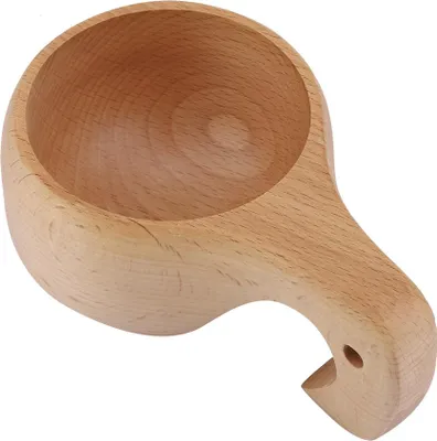 Obrázek produktu pro Ručně vyráběný hrnek z přírodního dřeva na kávu, vodu, víno nebo čaj, 150 ml (velký)