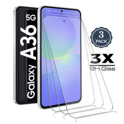 Produktbild von 3X Für Samsung Galaxy A36 5G Panzerglas Glasfolie Display Schutz Folie Glas 9H Hart Echt Glas Displayschutzfolie 3 Stück