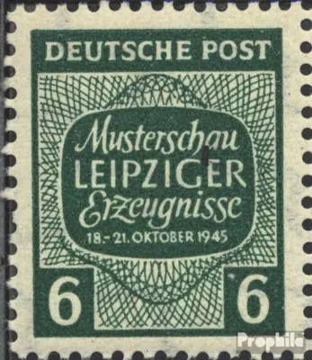 Produktbild von Briefmarken Sowjetische Zone (All.Bes.) 1945 Mi 124II, Punkt neben der 6 (Feld 16) postfrisch Musterschau