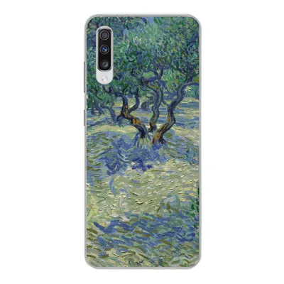 Produktbild von MuchoWow® Handyhülle Schutzhülle Hülle für Samsung Galaxy A70 Der Olivenhain - Vincent van Gogh Silikon Softcase Handy Hülle - Schutzhaube