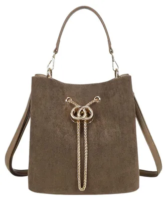 Produktbild von Gallantry, Damen Beuteltasche Wildlederoptik mit Kette Dorelia, Taupe