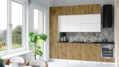Obrázek produktu pro Kuchyňská linka DAFNI 280cm Bílá + dub artisan