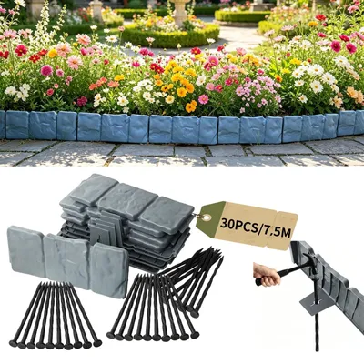 Produktbild von Set mit 30 Gartenbegrenzern aus strapazierfähigem Kunststoff