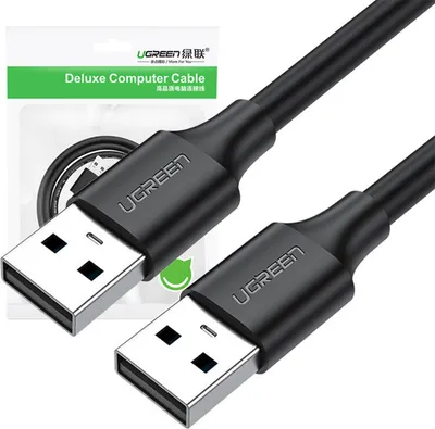 Produktbild von Ugreen US102, 1 m, USB A, USB A, USB 2.0, 0,48 Gbit/s, Schwarz