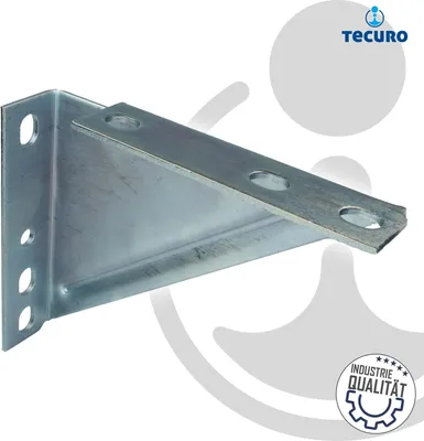 Produktbild von tecuro Winkelkonsole 207 x 165 x 4 mm für Montageschiene Typ 38/40, Stahl verzinkt