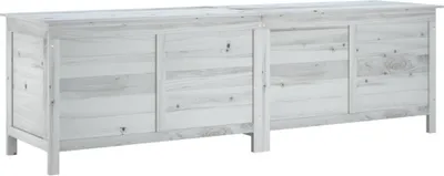 Zdjęcie produktu dla vidaXL Skrzynia ogrodowa biała 198,5x50x56,5 cm lite drewno jodłowe