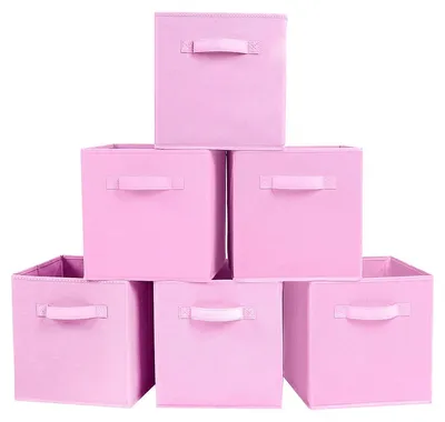 Produktbild von Aufbewahrungsbox aus Stoff, faltbare Aufbewahrungsbox mit 6 Fächern, würfelförmige Aufbewahrungsbox