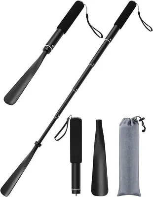 Produktbild von Schuhlöffel, Schuhanzieher, Schuhanziehhilfe, Teleskopisch 3894 cm, Aluminiumlegierung