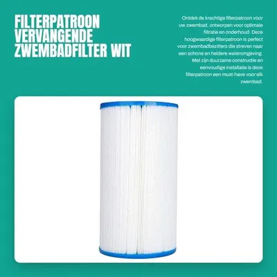 Productafbeelding van Zwembadfilterpatroon Wit - Filterpatroon - Filterpomp