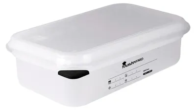 Luftdichte Box, PP, 26,5x16,2x6,5 cm, 1,8 l, weiß