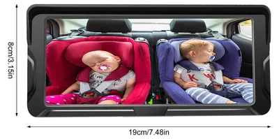 Image de Caméra de voiture pour bébé, écran 1080P 6,86 pouces à deux canaux avec 2 visions nocturnes IR et grand angle de 150° pour le siège orienté vers l'arrière
