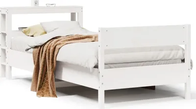 Produktbild von vidaXL Massivholzbett ohne Matratze Weiß 90x190 cm Kiefernholz