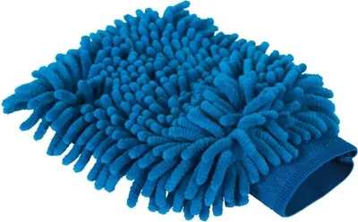 Image de Gant de nettoyage pour manteau, bleu 20x15cm, microfibre, Kerbl