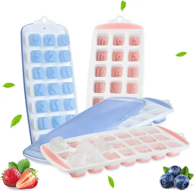 Obrázok produktu pre Sada 4 silikónových foriem na zmrzlinu v tvare srdiečok a číslic