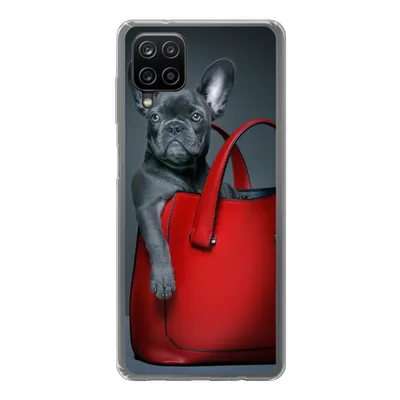 Produktbild von MuchoWow® Handyhülle Schutzhülle Hülle für Samsung Galaxy A12 Hund - Lustig - Tasche - Kinder - Jungen - Mädchen - Kinder Silikon Softcase Handy Hülle - Bild