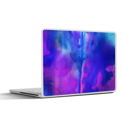 Produktbild von MuchoWow® Laptop Aufkleber Sticker Cover Aquarell - Blau - Farbton - Violett 40x30 cm - Laptop Dekoration - Selbstklebend