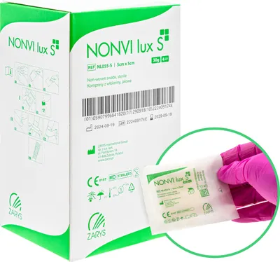 Immagine prodotto di ZARYS NONVI LUX S, Cataplasma sterile in tessuto non tessuto, 5cm x 5cm, 25pz x 5pz