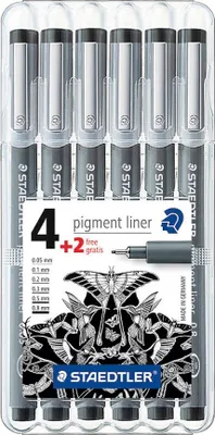 Produktbild von STAEDTLER Finliner 308 SB6P schwarz 6 St./Pack