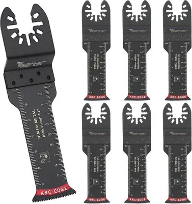 Immagine prodotto di Set di utensili multifunzione per tagli precisi su metallo, legno, gesso e PVC - 7 lame bimetalliche