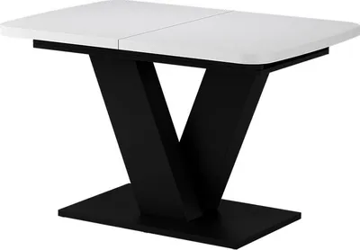 Produktbild von Esstisch Vicco Fenaro Weiß/Schwarz 120 x 80 cm ausziehbar, Model 58003