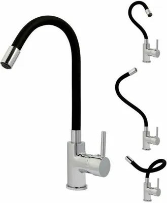 Produktbild von Mischbatterie Rousseau 4060589 Grau Schwarz/Grau Edelstahl Messing