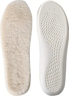 Produktbild von INF 100% Wolle Thermosohlen - Warme & Bequeme Latex Schuheinlagen (1 Paar) M