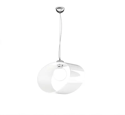 Produktbild von Moderne Aufhängung Lap Metall und weißes Glas 1 Licht E27 42Cm