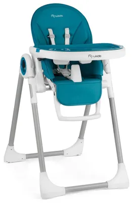 Image de Chaise à manger pour enfants avec table, chaise longue Belo bleu foncé