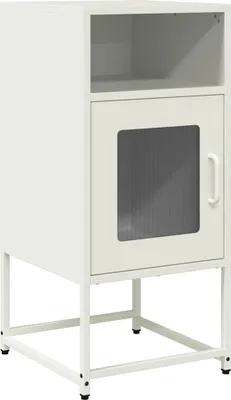 Immagine prodotto di Comodino Bianco 36x39x78 cm in Acciaio Laminato a Freddo