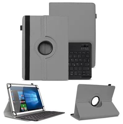 Produktbild von Schutzhülle Tastatur für Vale Tablet V11E LTE-4128 Tasche Bluetooth Hülle QWERTZFarben:Grau