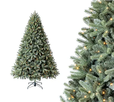 Produktbild von Evergreen Künstlicher Weihnachtsbaum "Vermont Fichte" 240 cm mit Lichterkette