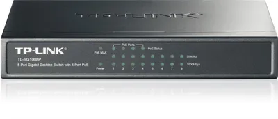 Obrázok produktu pre 8portový gigabitový stolový prepínač TP-Link so 4 portami PoE+