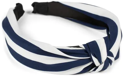 Produktbild von styleBREAKER Damen Haarreif mit Streifen Muster und Knoten im Retro Style, Vintage Look, Haarband, Headband 04027016