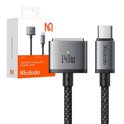 Produktbild von Mcdodo CA-1470 USB-C auf Magsafe 3 Kabel, PD 140W, 2m (schwarz)