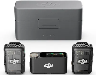 Produktbild von DJI Mic 2, 50 - 20000 Hz, 21 dB, 120 dB, Omnidirektional, Kabellos, Bluetooth