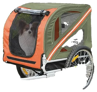 Obrázek produktu pro Přívěs na kolo, univerzální design, odolný materiál, oranžová barva