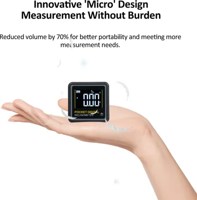 Obrázek produktu pro 4 x 90 Přenosný digitální inklinometr LCD podsvícený digitální úhloměr Sklonoměr Digitální úhlové pravítko Jednostranná magnetika Multifunkční úhloměr Digitální vodováha s 2 režimy, úhelník pro práci se dřevem a domácností