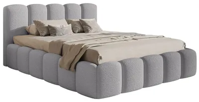 Produktbild von Selsey Cloudy II - Polsterbett mit Lattenrost und Bettkasten, grau, 180x200 cm