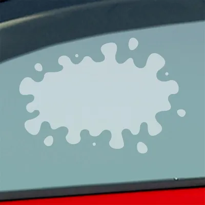 Produktbild von Auto Aufkleber Farbkleks Splash 14x10 cm Milchglas Sticker Heckscheibenaufkleber