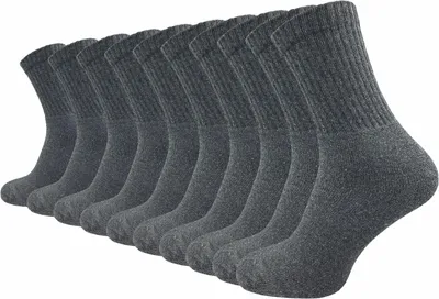 Produktbild von Gawilo  Arbeitssocken aus Baumwolle - schlichter, cleaner Look - extra verstärkter Plüschfuß | Herren (10 Paar), Grau / 47 - 50
