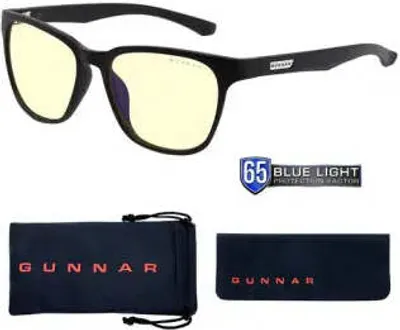 Produktbild von Gunnar Optiks Berkeley, Uni, Oval, Klassisch, Schwarz, Nylon, Bernstein
