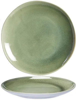 Immagine prodotto di Cookinglife Piatto piano Serene Green Ø 28 cm – Gres – 4 pezzi