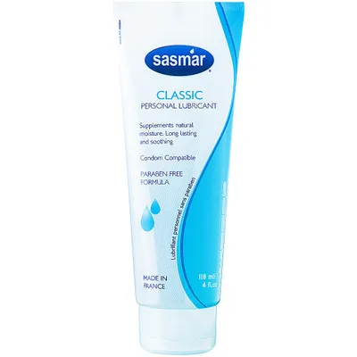 Imagen del producto de SASMAR CLASSIC Gel Lubricante Íntimo 118 ml – Lubricante a Base de Agua, Compatible con Preservativos