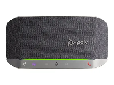 Zdjęcie produktu dla HP Poly Telefon konferencyjny Poly Sync 20 USB-A, zatwierdzony do współpracy z aplikacją Microsoft Teams, PC, Srebrny, 0,715 m, IP64, Windows 10, Windows 11, MacOS