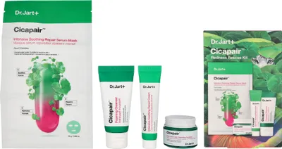 Produktbild von Dr. Jart+ Cicapair Redness Rescue Set Cleanser 30ml/Repair Serum Mask 25g/Repair Cream 15ml/Treatment 15ml 85 ml