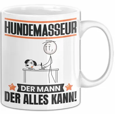 Produktbild von Hundemasseur Tasse Geschenk für Hundemasseur Der Mann Der Alles Kann Geschenkidee zum Geburtstag (Weiß)