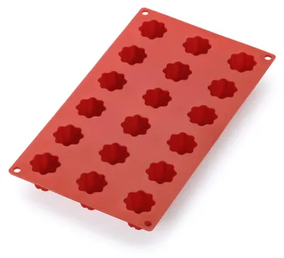 Productafbeelding van Lékué Mini-Canelé bakvorm, siliconen, rood, 18 holtes