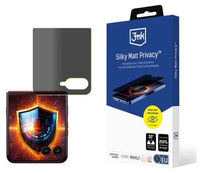 A screen protector and its packaging are displayed.